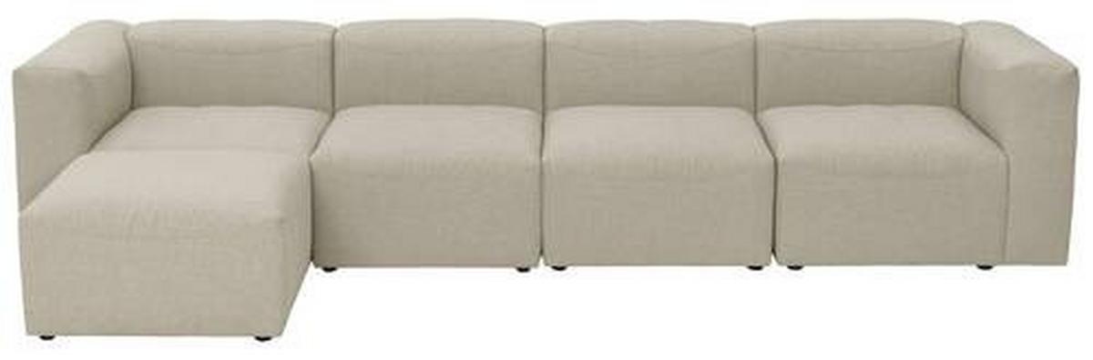 Ecksofa Lena Creme Flachgewebe - Creme, Design, Textil (350/73/100cm) - Max Winzer