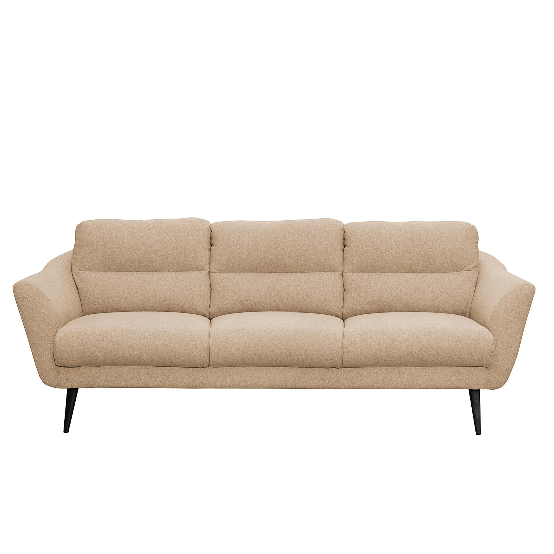 3-sitzer-sofa Tromso Beige B: 209 Cm - Beige/Schwarz, Design, Textil (209/87/88cm) - Livetastic