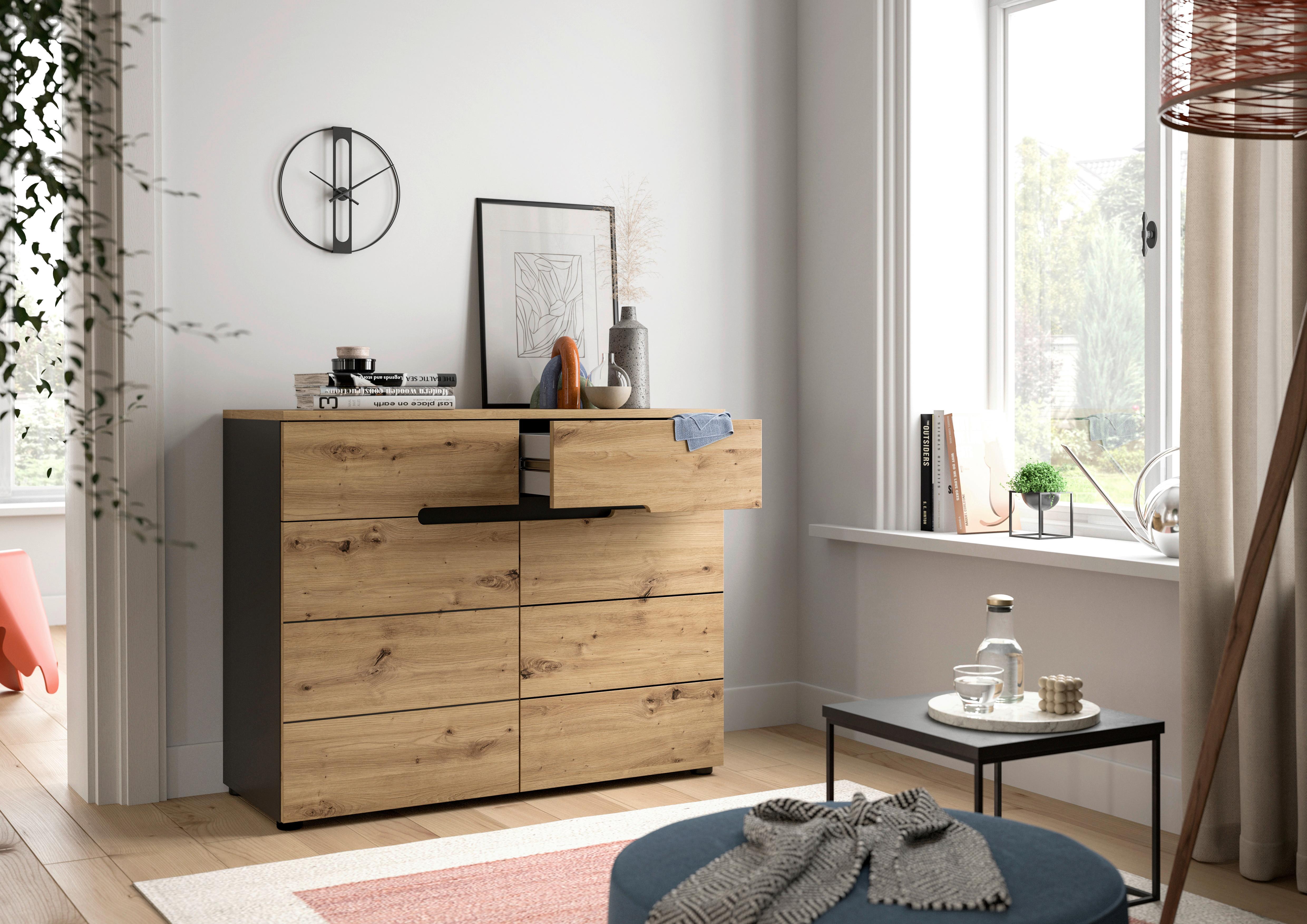 Kommode Canu Eiche Artisan B: 100 cm - KONVENTIONELL, Holzwerkstoff (100/81/40cm) - MID.YOU