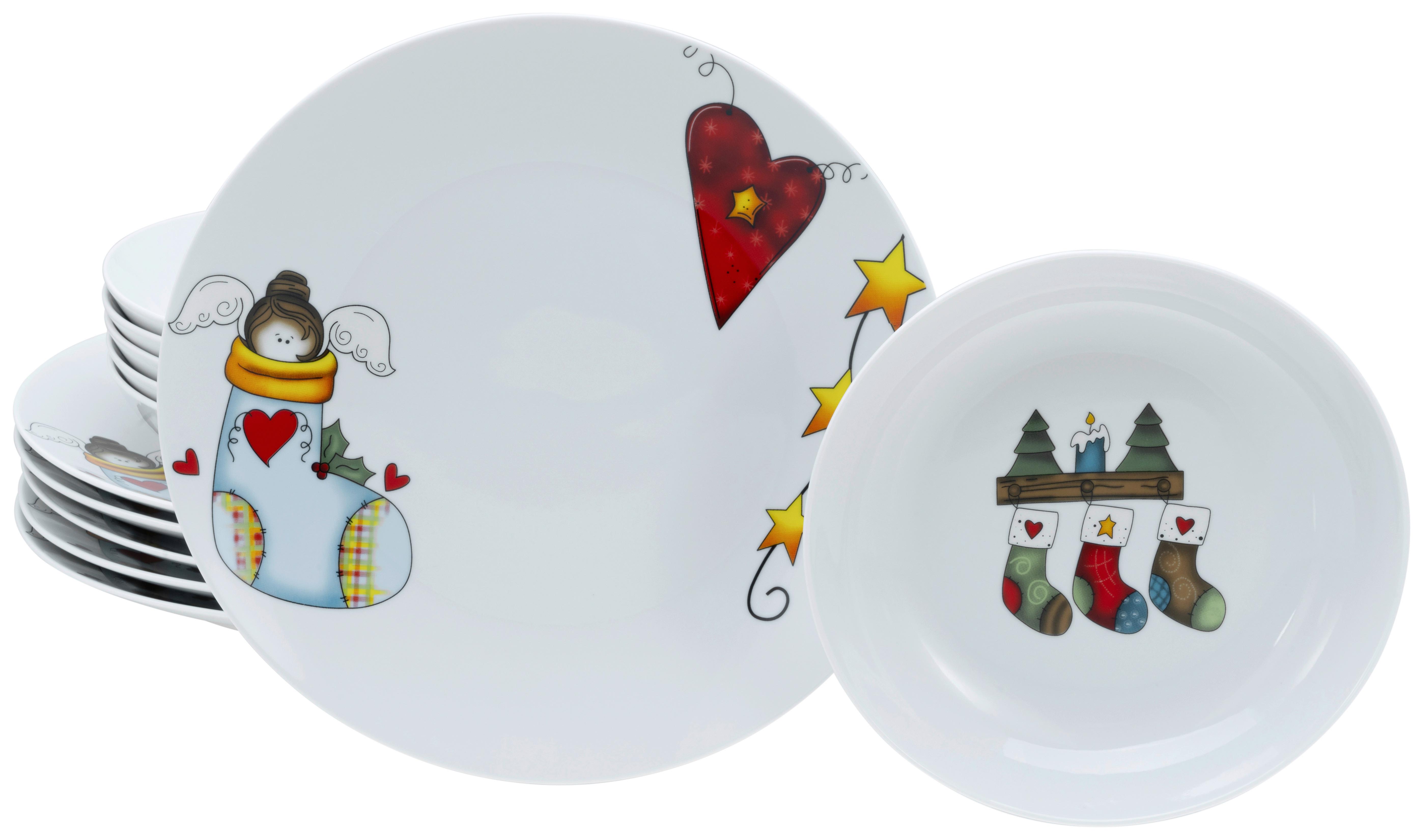 Tafelservice 21845 Luna 12-teilig - Basics, Keramik (30,5/26/30,5cm) - Creatable