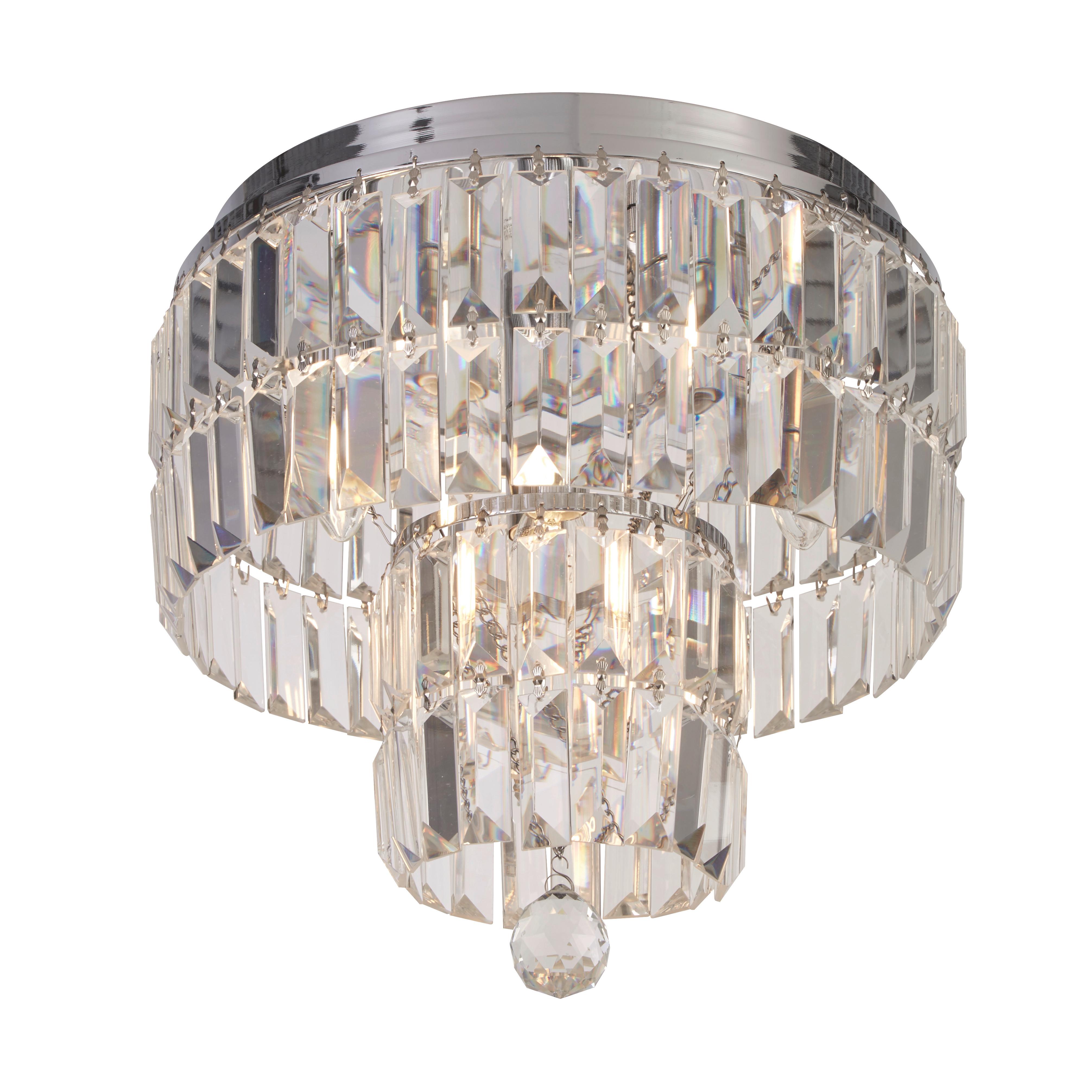 Badezimmer-deckenleuchte Empire 61321-4cc - Chromfarben, Design, Glas/Metall (34/33cm)