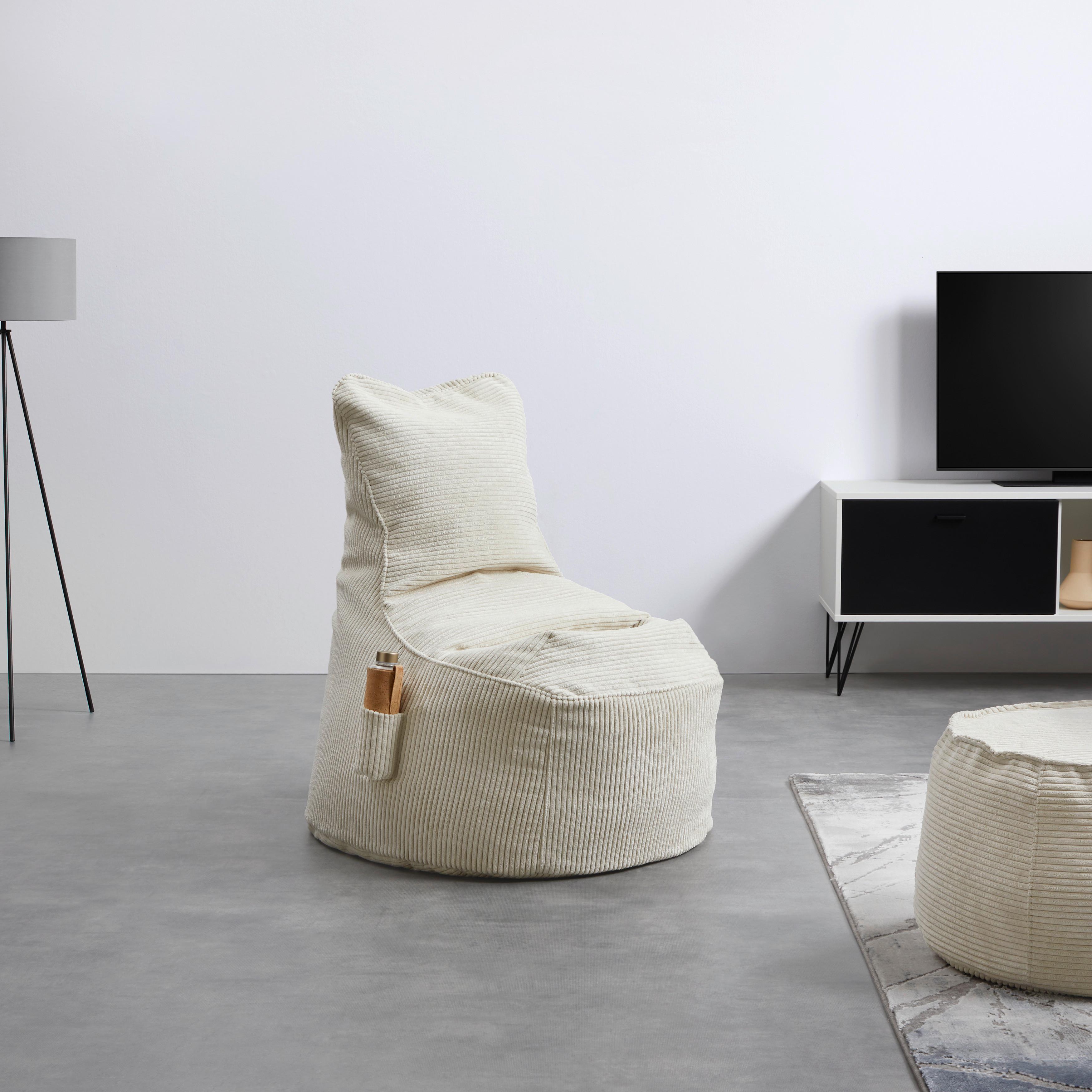 Sedací vak CORTONA CORD, béžový menčester - béžová, Modern, textil (85/100/85cm) - Mömax