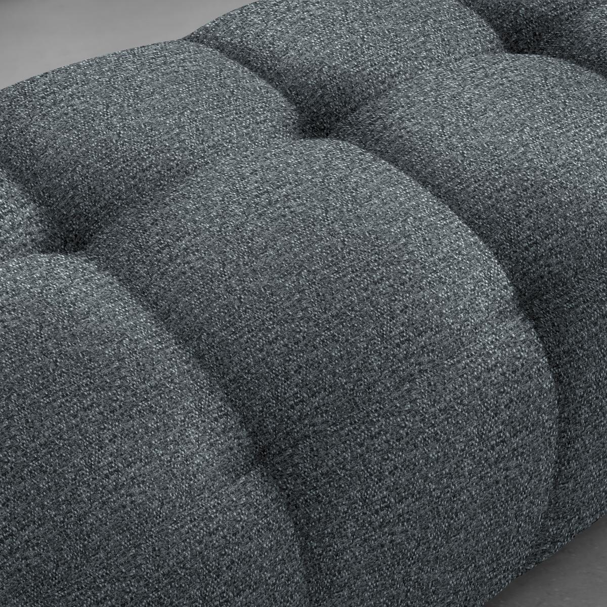 Taburet SOFI, šedá - šedá/černá, Moderní, textil (128/48/70cm) - Premium Living