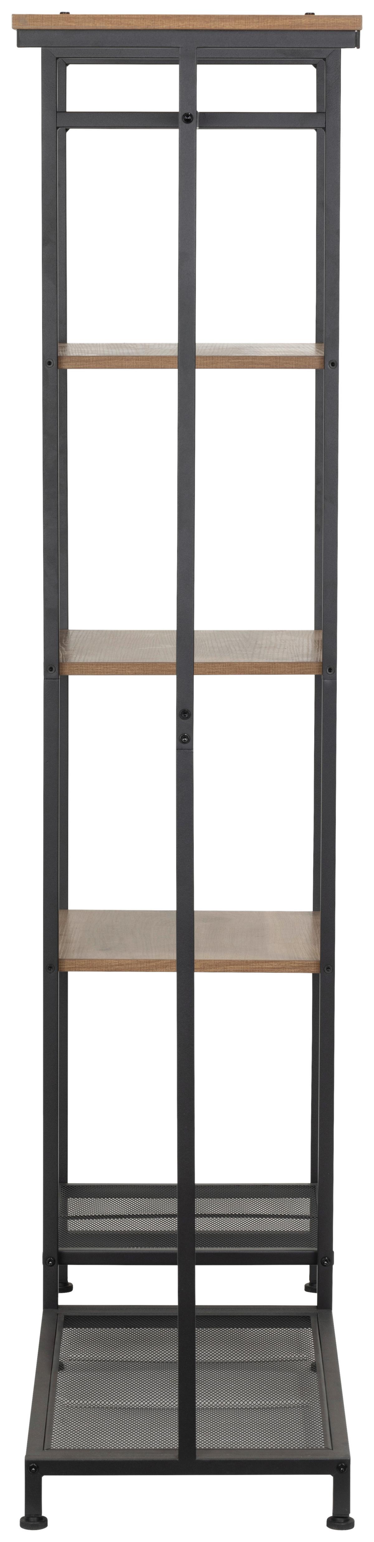 GARDEROBENSTÄNDER Naturfarben/Schwarz B: 100cm - Schwarz/Naturfarben, MODERN, Holzwerkstoff/Metall (100/165/36cm) - P & B