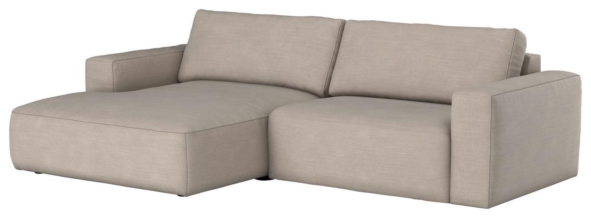 Ecksofa Lasso Grün S: 175x283 cm - Beige/Schwarz, MODERN, Textil (175/283cm) - MID.YOU
