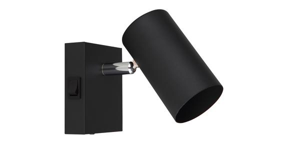 Strahler Felix 1-flammig Verstellbar L: 12 Cm - Schwarz, MODERN, Metall (12/10cm) - Luca Bessoni