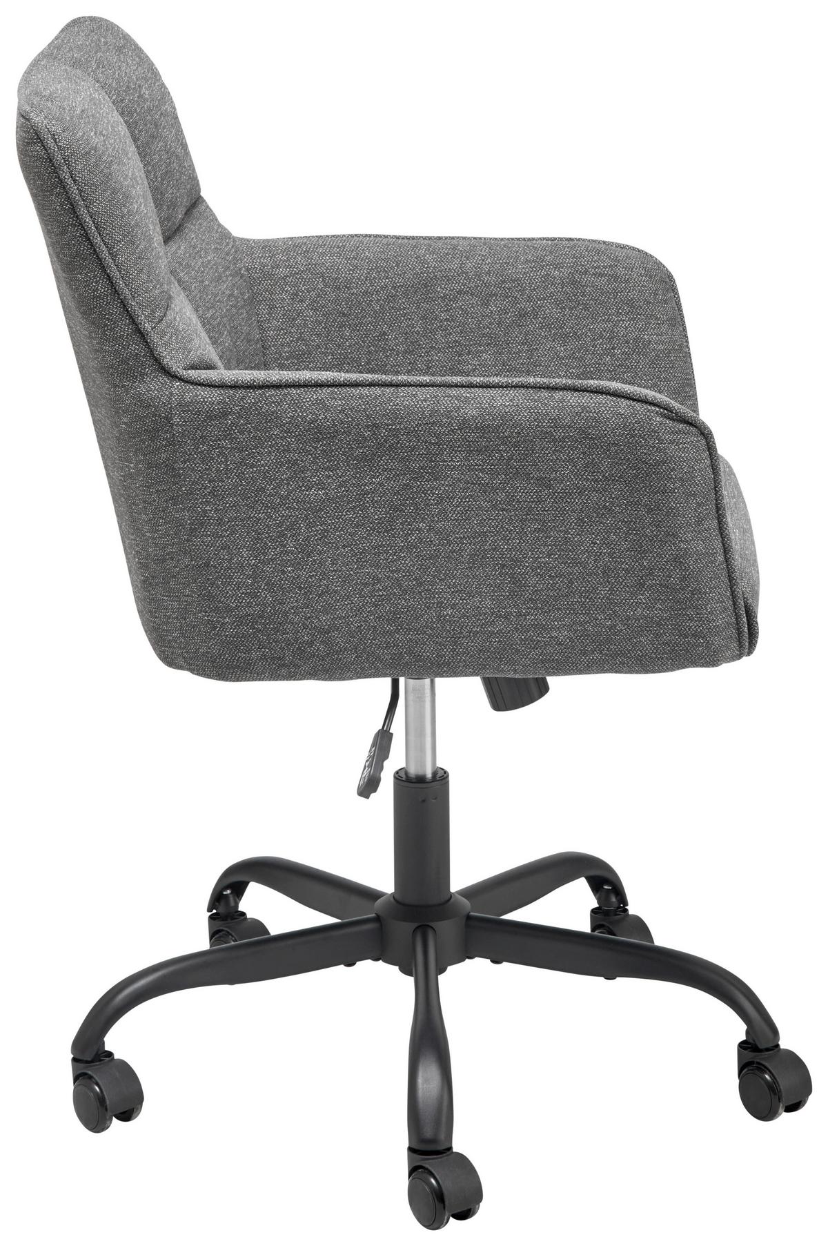 Drehstuhl Lecce - Dunkelgrau/Schwarz, LIFESTYLE, Holz/Kunststoff (59/83-91/62.5cm) - MID.YOU