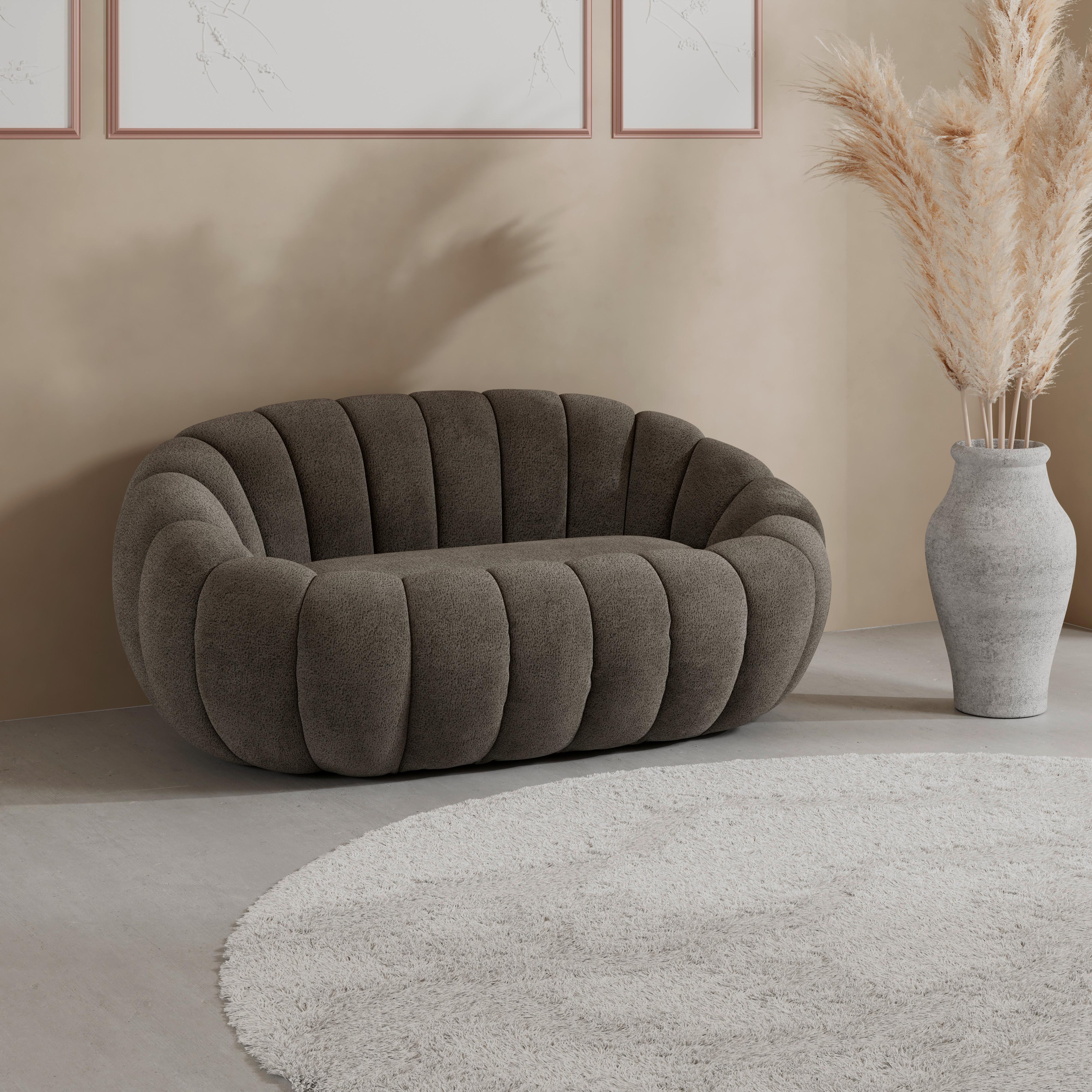 Pohovka LENA, tmavosivá ženilka, max. 280 kg - svetlohnedá/tmavosivá, Modern, drevo/textil (148/62/92cm) - Bessagi Home