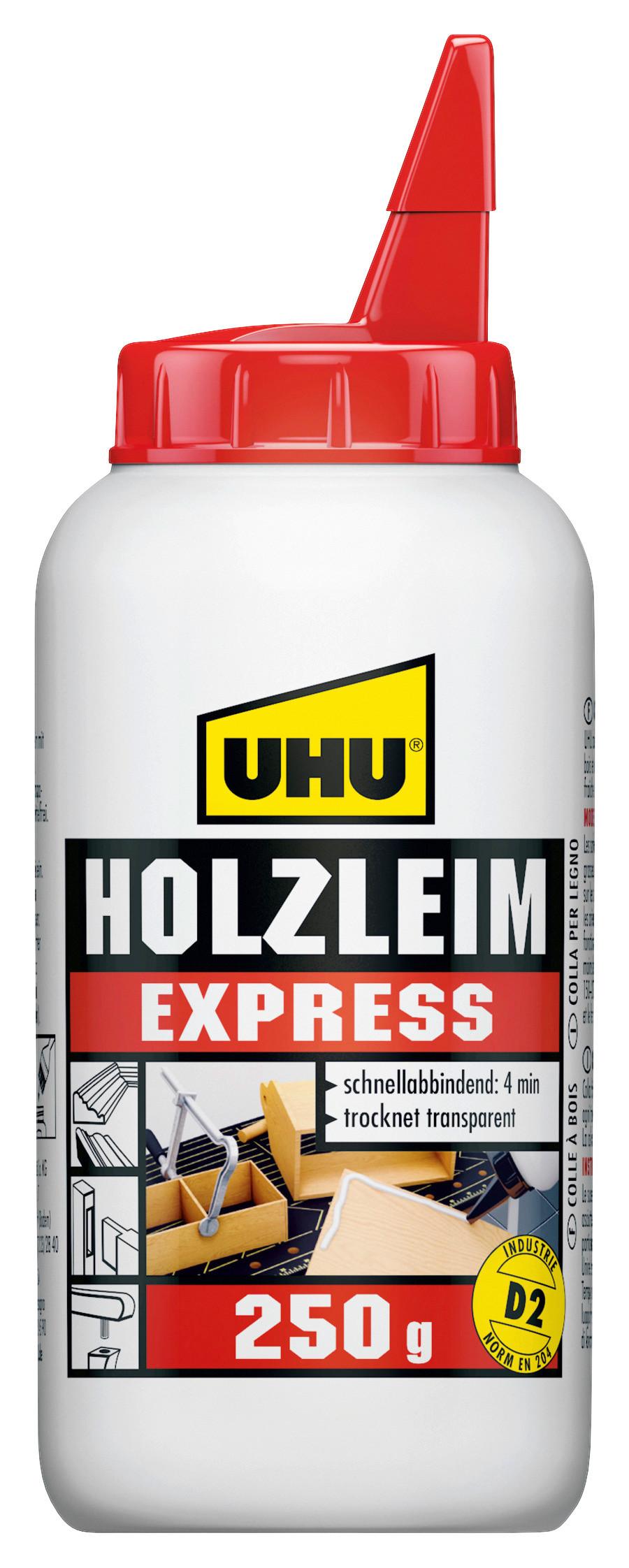 Holzleim Express 250 G Wasserfest D2 - Basics, Kunststoff (6/6/16,5cm) - UHU AUSTRIA