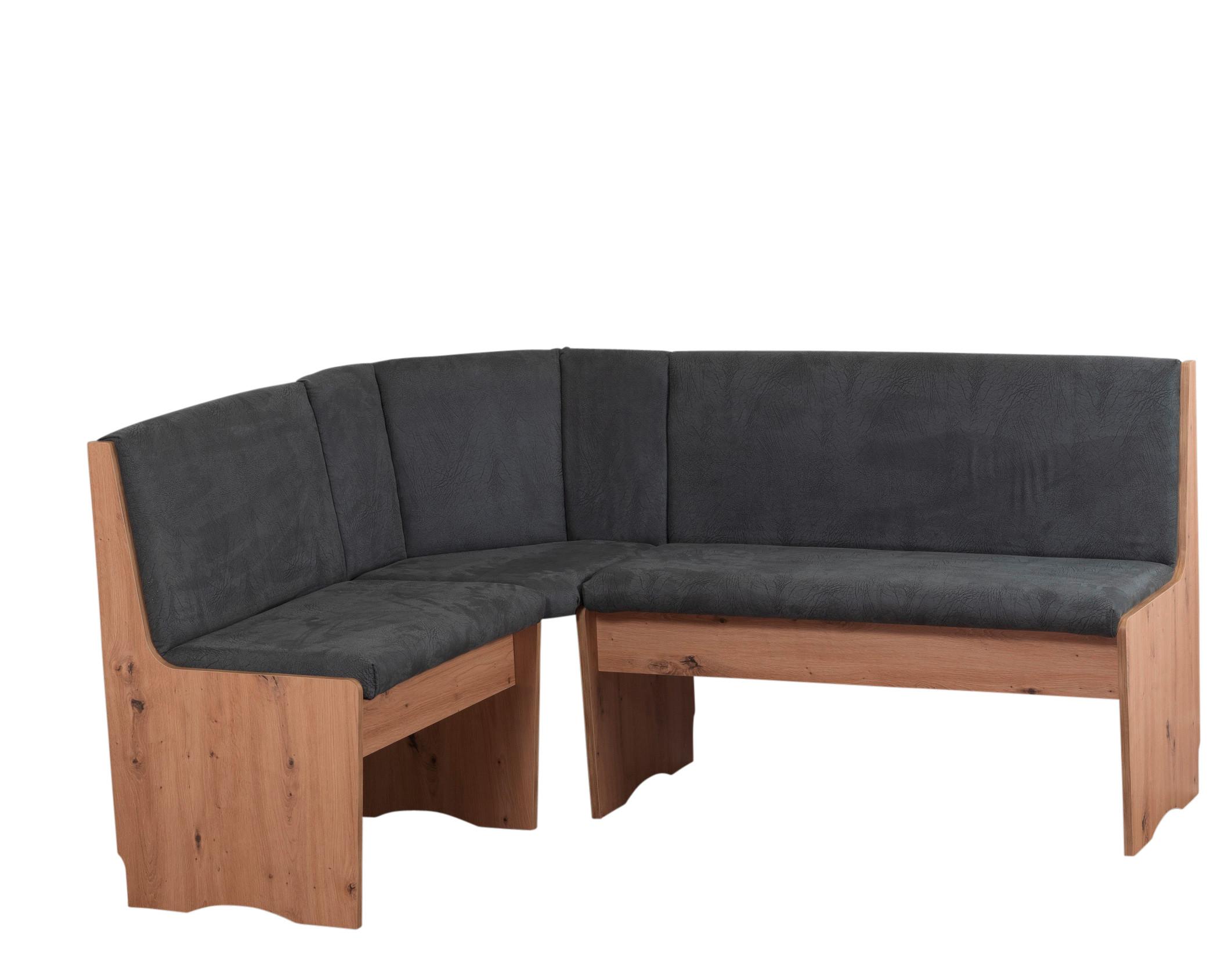 Eckbankgruppe Duisburg Vaduar Titanic Grau/eiche D. B: 125cm - Eiche Artisan/Grau, KONVENTIONELL, Holz/Holzwerkstoff (125/89/165cm) - MID.YOU