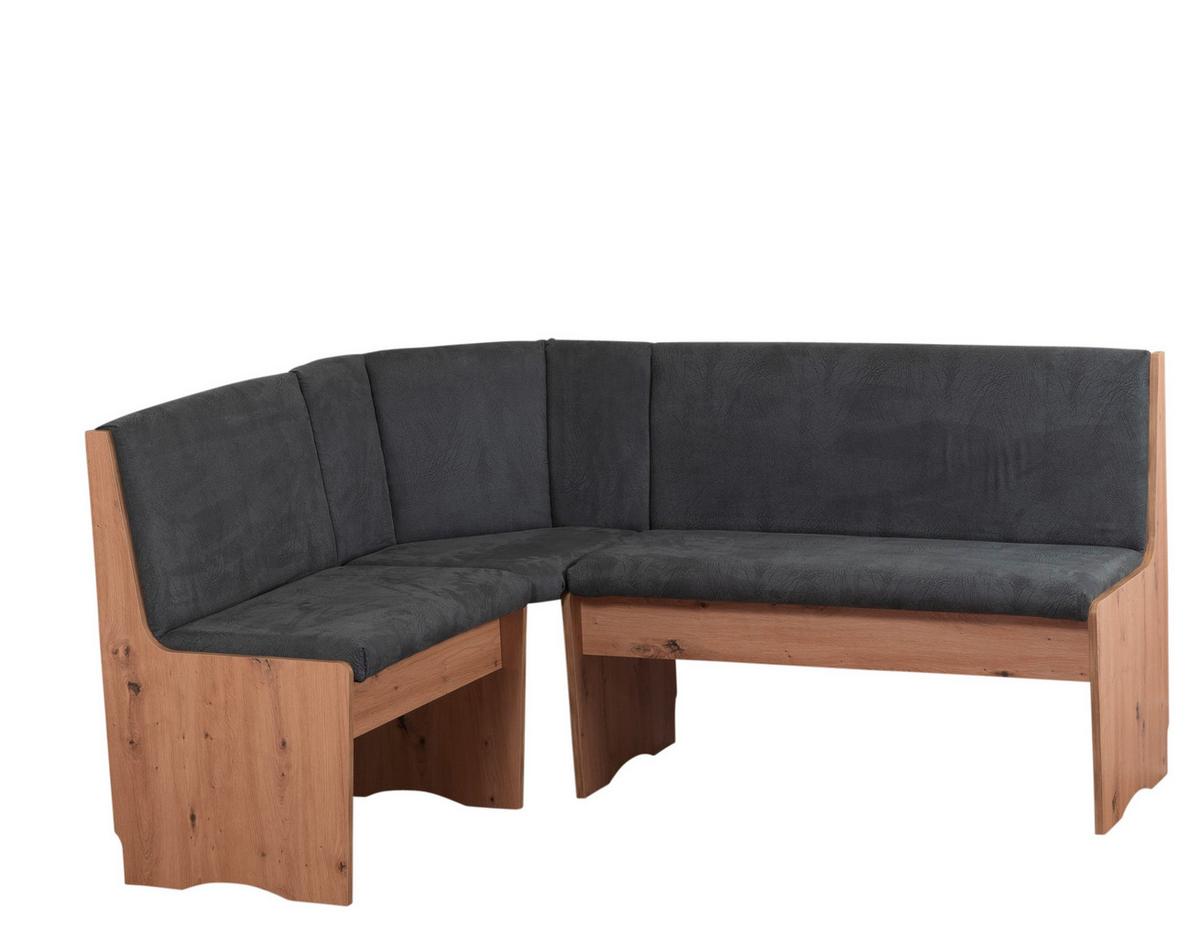 Eckbankgruppe Duisburg Vaduar Titanic Grau/eiche D. B: 125cm - Eiche Artisan/Grau, KONVENTIONELL, Holz/Holzwerkstoff (125/89/165cm) - MID.YOU