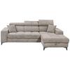 Ecksofa Sydney Graubraun S: 268/172 cm - Graubraun/Schwarz, KONVENTIONELL, Textil (268/172cm) - MID.YOU