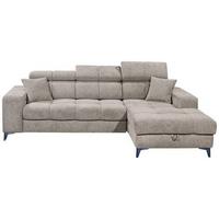 Ecksofa Sydney Graubraun S: 268/172 Cm - Graubraun/Schwarz, KONVENTIONELL, Textil (268/172cm) - MID.YOU