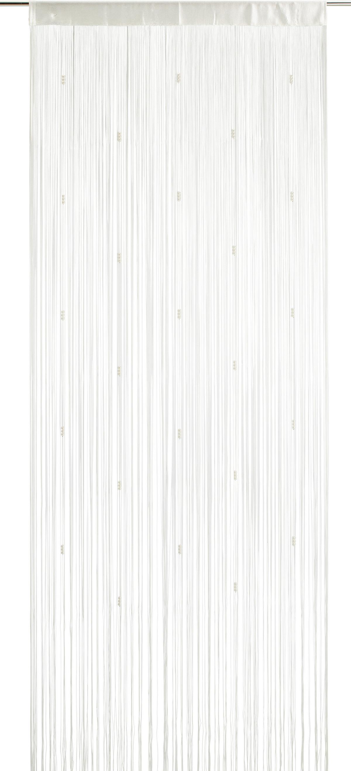 NITKOVÝ ZÁVES Perle, 90/245 cm, biela - biela, Romantik / Landhaus, textil (90/245cm) - Modern Living