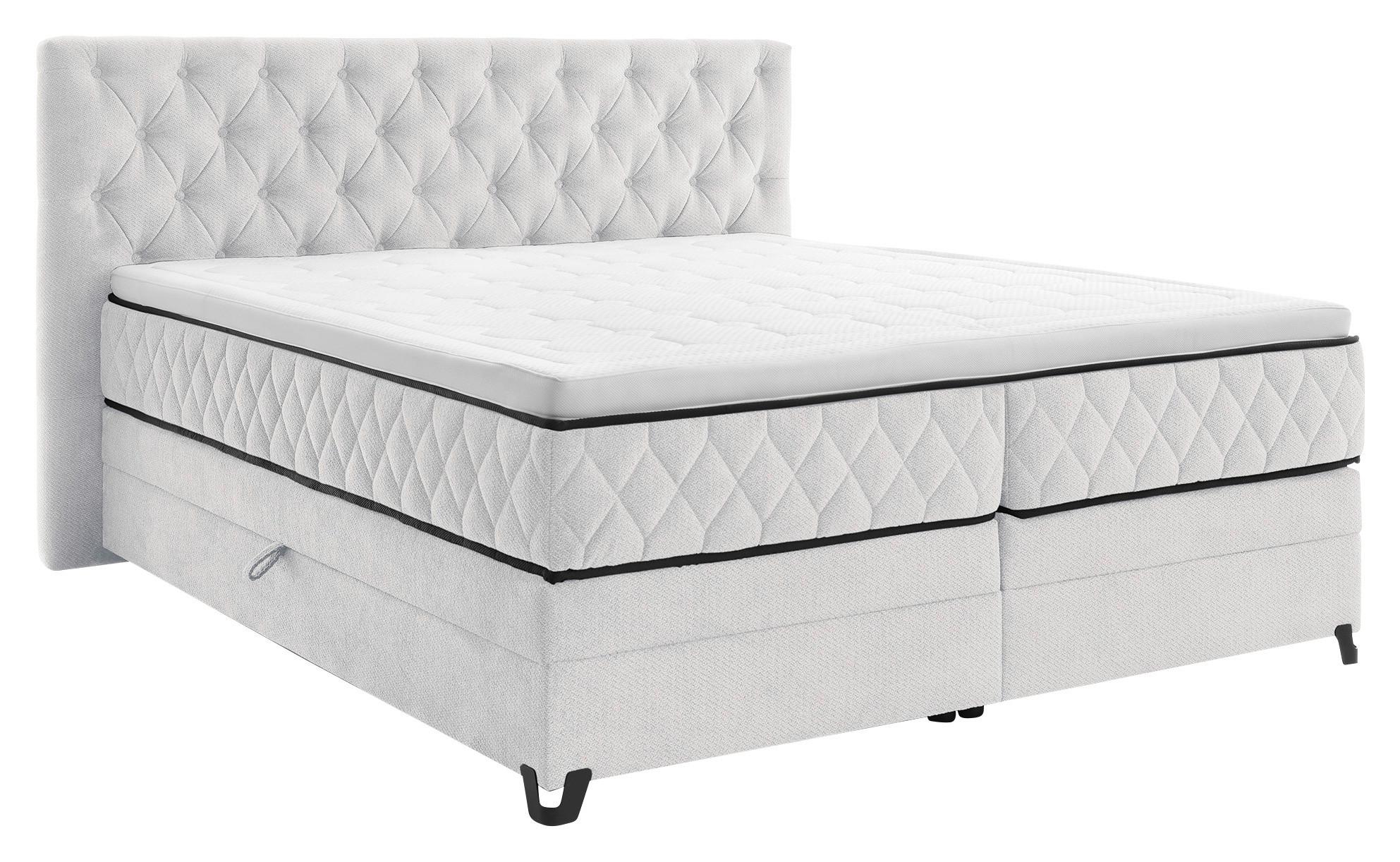 Boxspringbett Carmen A Creme 180x200 Cm - Türkis/Creme, KONVENTIONELL, Holz/Holzwerkstoff (180/200cm) - James Wood