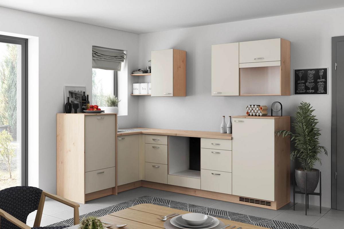 Eckküche Win - Wildeiche/Magnolie, MODERN, Holzwerkstoff (178/280cm) - Express