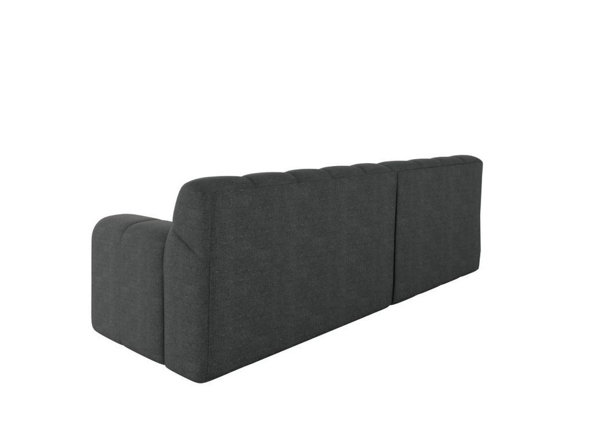 Dizajnová sedačka KARL, ľavá, antracitová - čierna/antracitová, Modern, textil/plast (169/287cm) - Bessagi Home