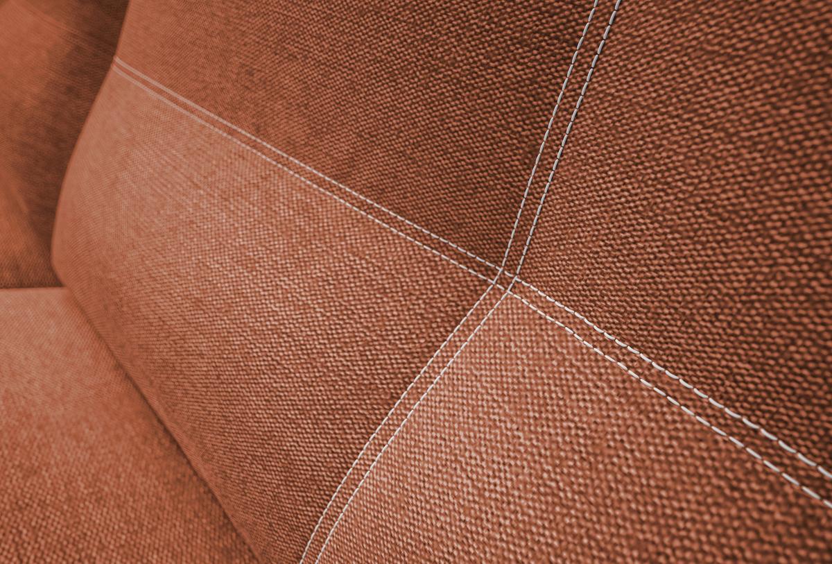 2-sitzer-sofa Mit Schlaffunktion Wendy B: 197 Cm - Rostfarben/Schwarz, Design, Textil (197/94/96cm) - MID.YOU