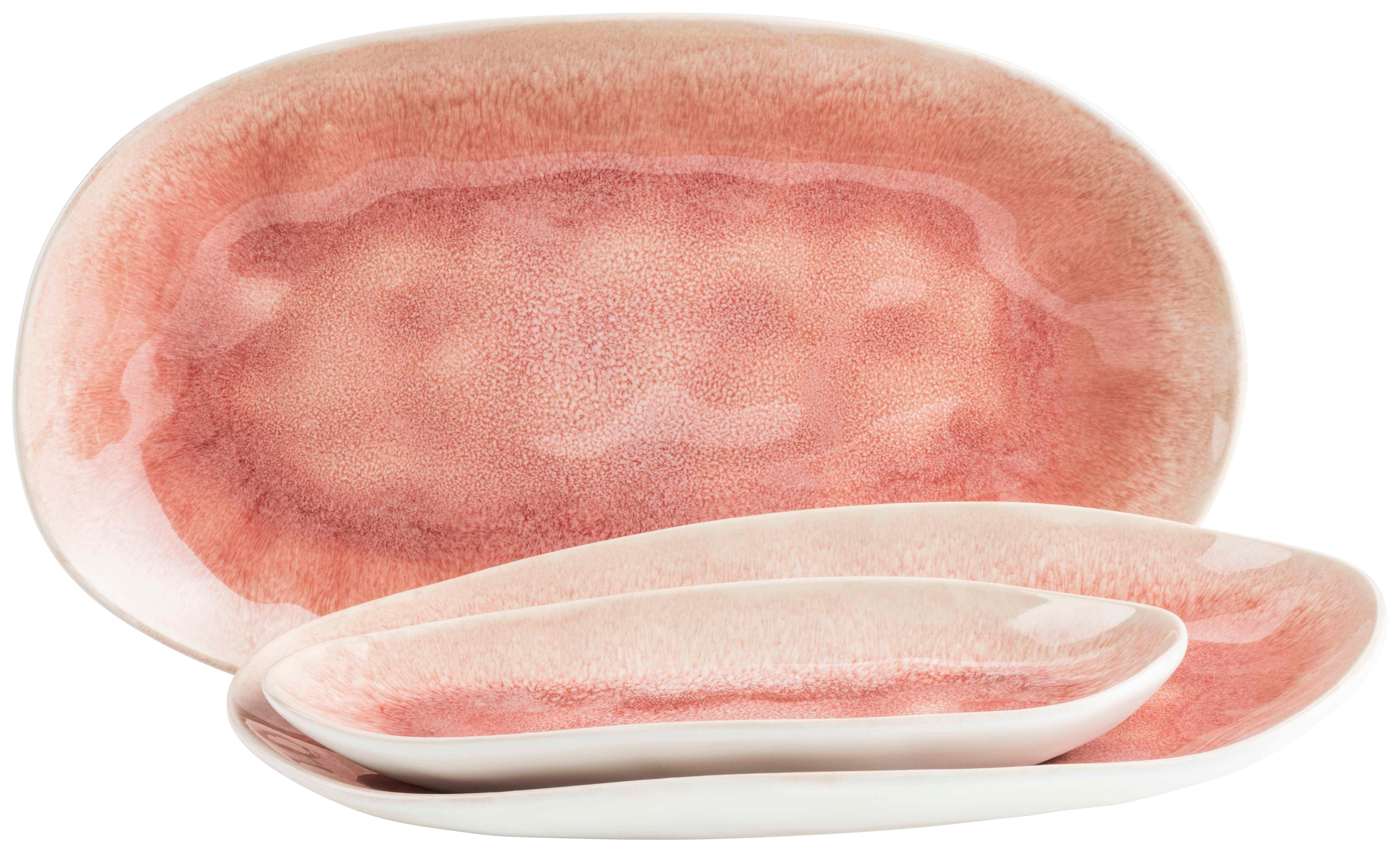 Servierplatten-Set Frozen Beere 3-teilig Oval - Beere, Trend, Keramik - Mäser