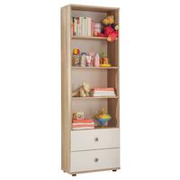 Babyregal Wiki 60 cm Eiche Dekor/Weiß - Weiß/Sonoma Eiche, KONVENTIONELL, Holzwerkstoff (60/191/33cm)