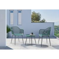 SADA NA BALKON MARIELLA - černá/zelená, Moderní, kov/plast (53/85/63cm) - Modern Living