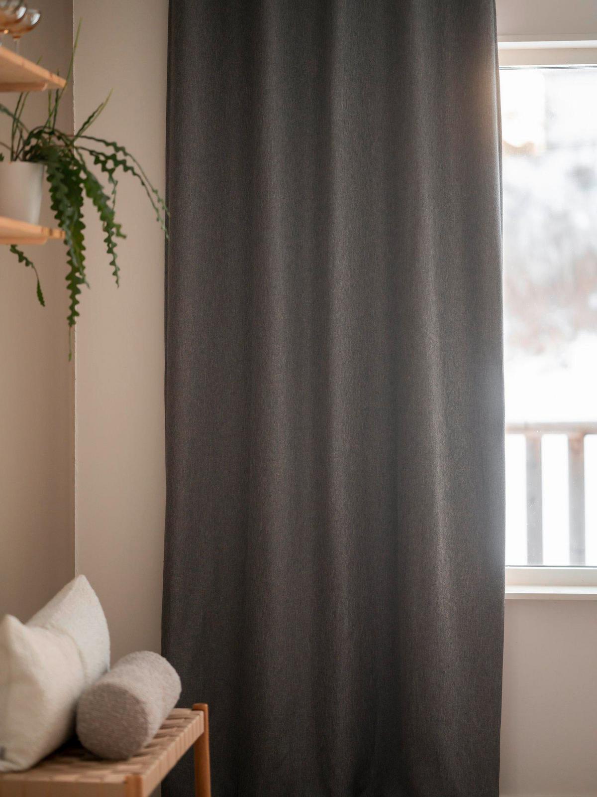 HOTOVÝ ZÁVES DIANA - sivá, Basics, textil (140/280cm) - Svanefors