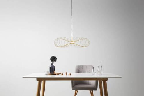 LED-Závesné svietidlo AMOS - zlatá, Modern, kov - Bessagi Home
