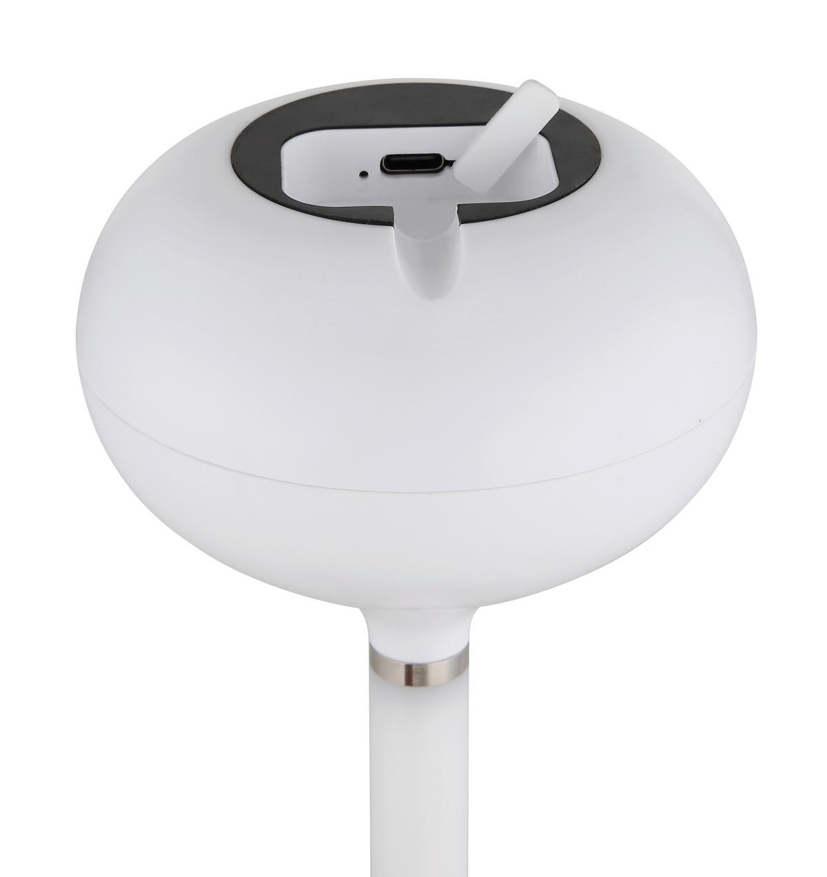 Akku-Tischleuchte 28067w Turner - Schwarz/Weiß, Design, Kunststoff (9,6/24,3cm) - Globo