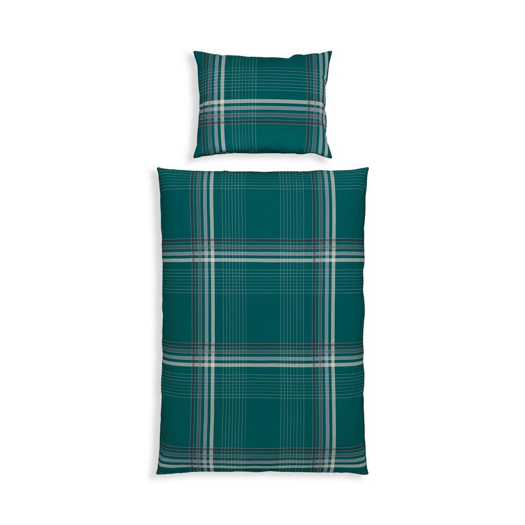 Renforce Bettwäsche 140x200 cm Sanella Baumwolle Petrol