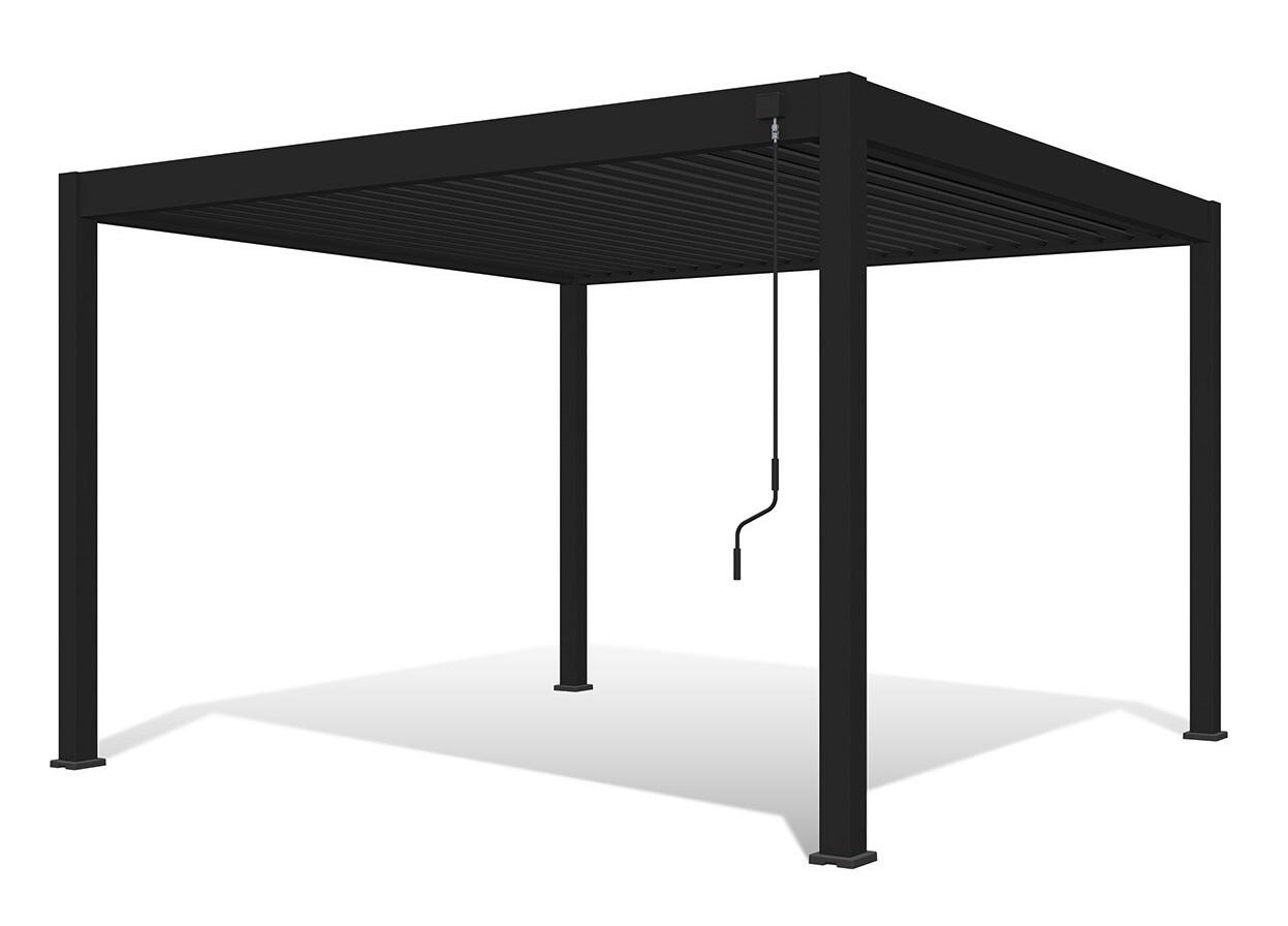 Pavillon Deluxe 360x400cm Sturmfest, Gartenpavillon - Anthrazit, Basics, Metall (360/255/400cm) - WEIDE