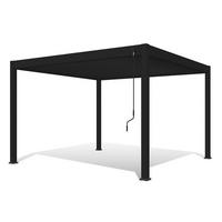 Pavillon Deluxe 360x400cm Sturmfest, Gartenpavillon - Anthrazit, Basics, Metall (360/255/400cm) - WEIDE
