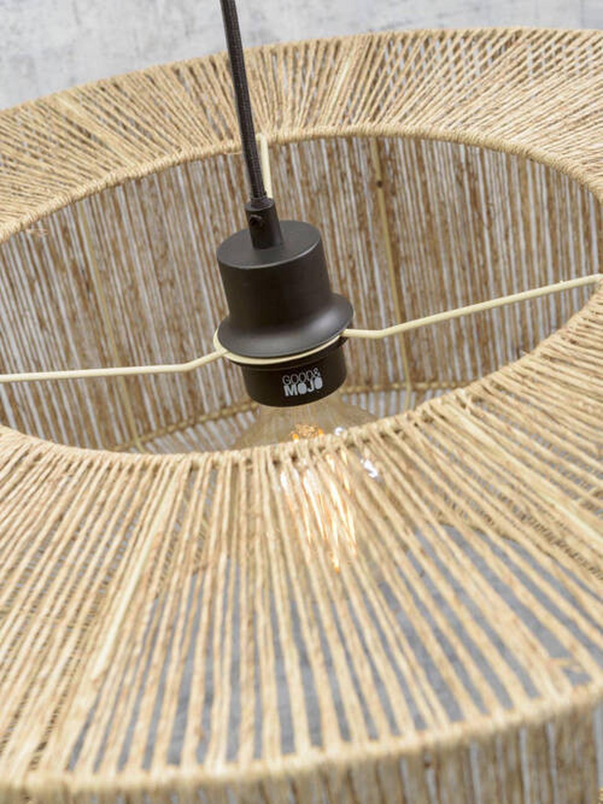 Stehleuchte Iguazu/F/Ad/B/5022/N - Schwarz/Naturfarben, Trend (50/165/207cm) - Good & Mojo