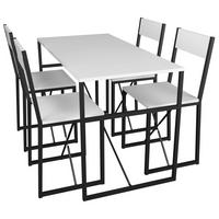 Esstisch Insasi Schwarz, Weiß L: 120 Cm - Schwarz/Weiß, Design, Holzwerkstoff/Metall (120/52,7/84,7cm) - MID.YOU