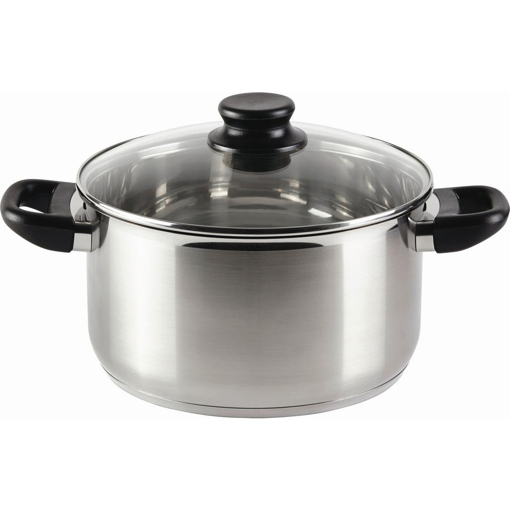 Kochtopf Anka 5 Liter Edelstahl, Mit Deckel