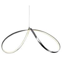 LED-Hängeleuchte Loop Line H: 120 cm Chromfarben - Chromfarben, Design, Metall (72/32/120cm) - Näve