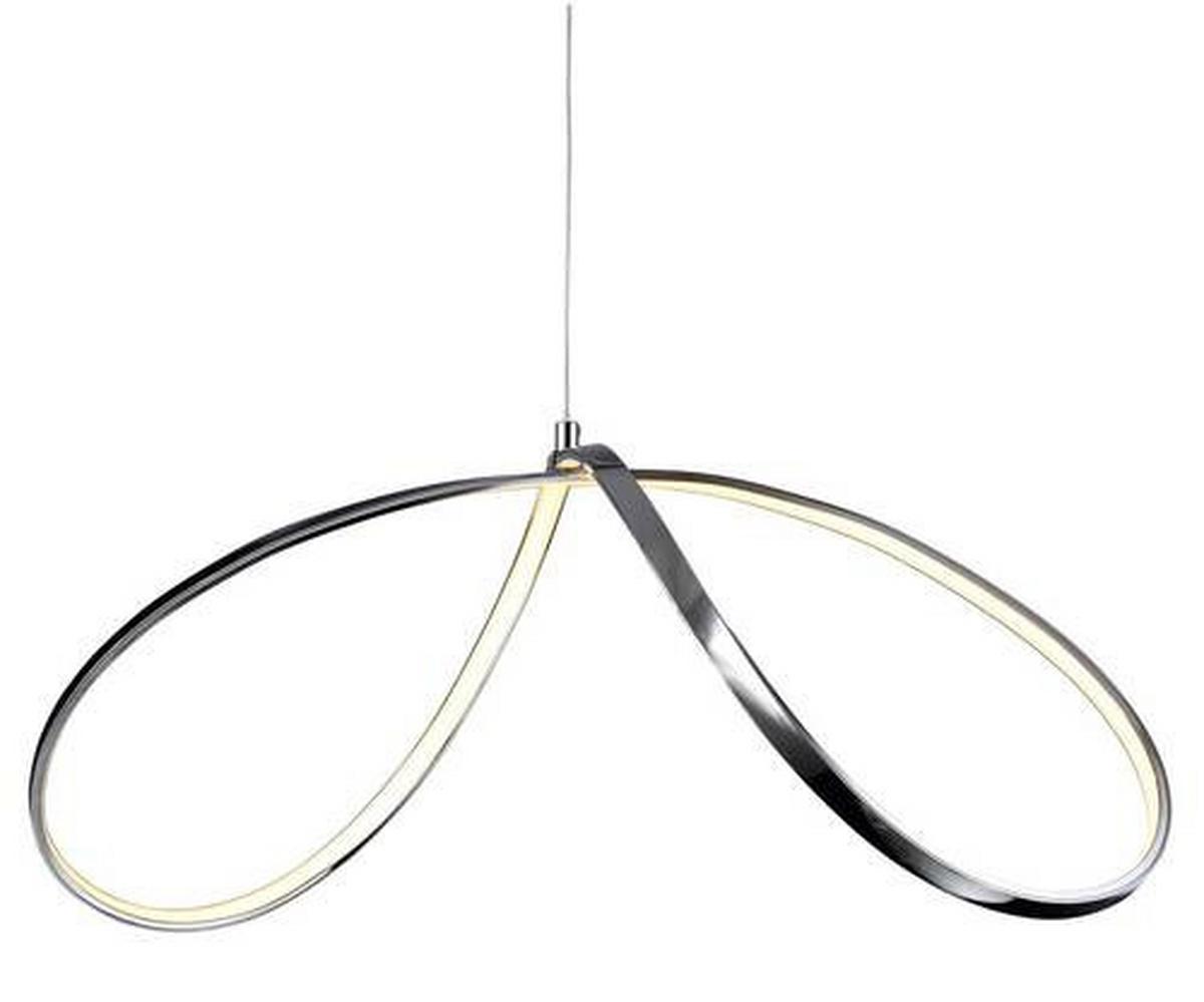 LED-Hängeleuchte Loop Line H: 120 cm Chromfarben - Chromfarben, Design, Metall (72/32/120cm) - Näve
