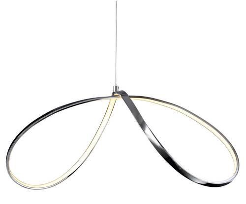LED-Hängeleuchte Loop Line H: 120 cm Chromfarben