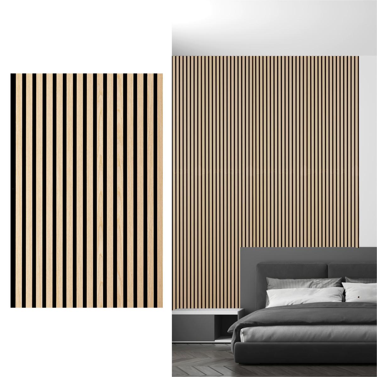 Akustikpaneel Elements Eiche Hell - Eiche Bianco/Eichefarben, Basics, Holz/Holzwerkstoff (56/120/1.8cm) - Novel