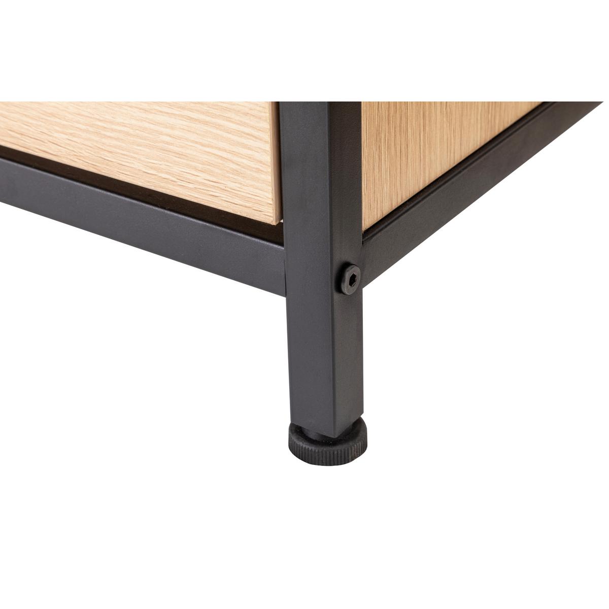 GARDEROBE Schwarz/Eichefarben B: 85cm - Eichefarben/Schwarz, Design, Holzwerkstoff/Metall (85/180/30cm) - MID.YOU