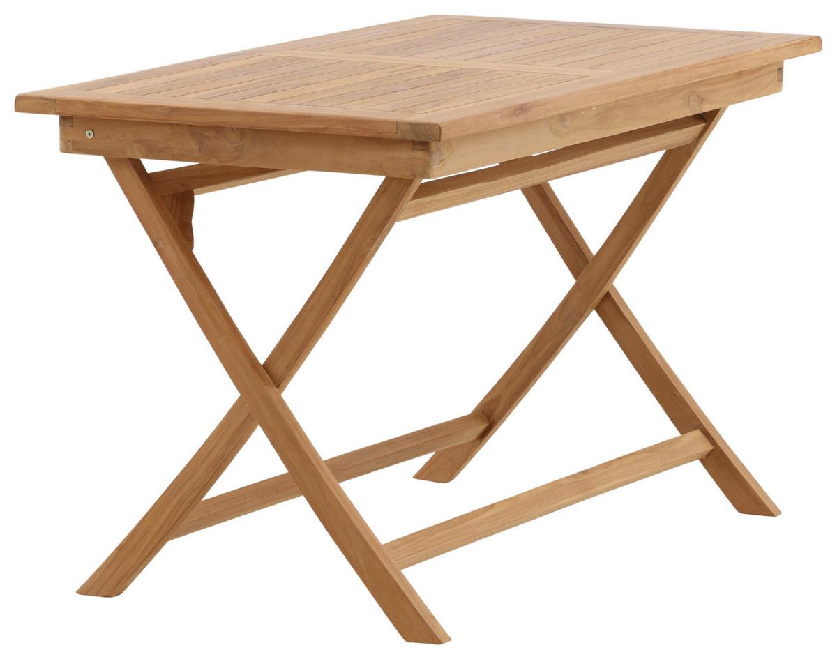 Gartentisch Kenya Teakholz L: 120cm - Teakfarben, KONVENTIONELL, Holz (120/70/75cm) - Gardenson