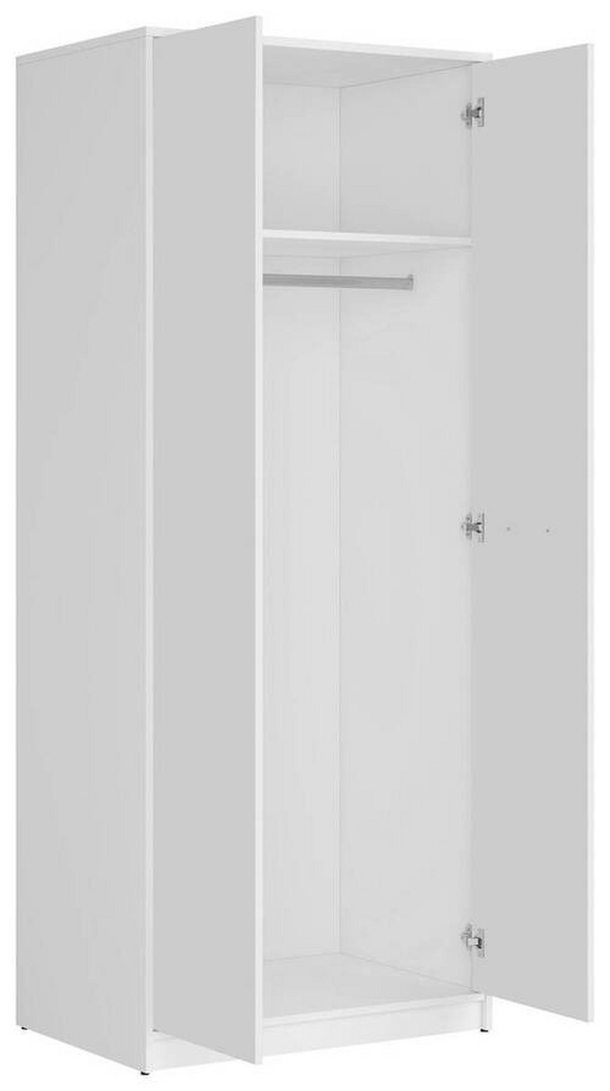 Drehtürenschrank Nepo Plus - Weiß, MODERN, Holzwerkstoff (80/197/54,5cm) - MID.YOU