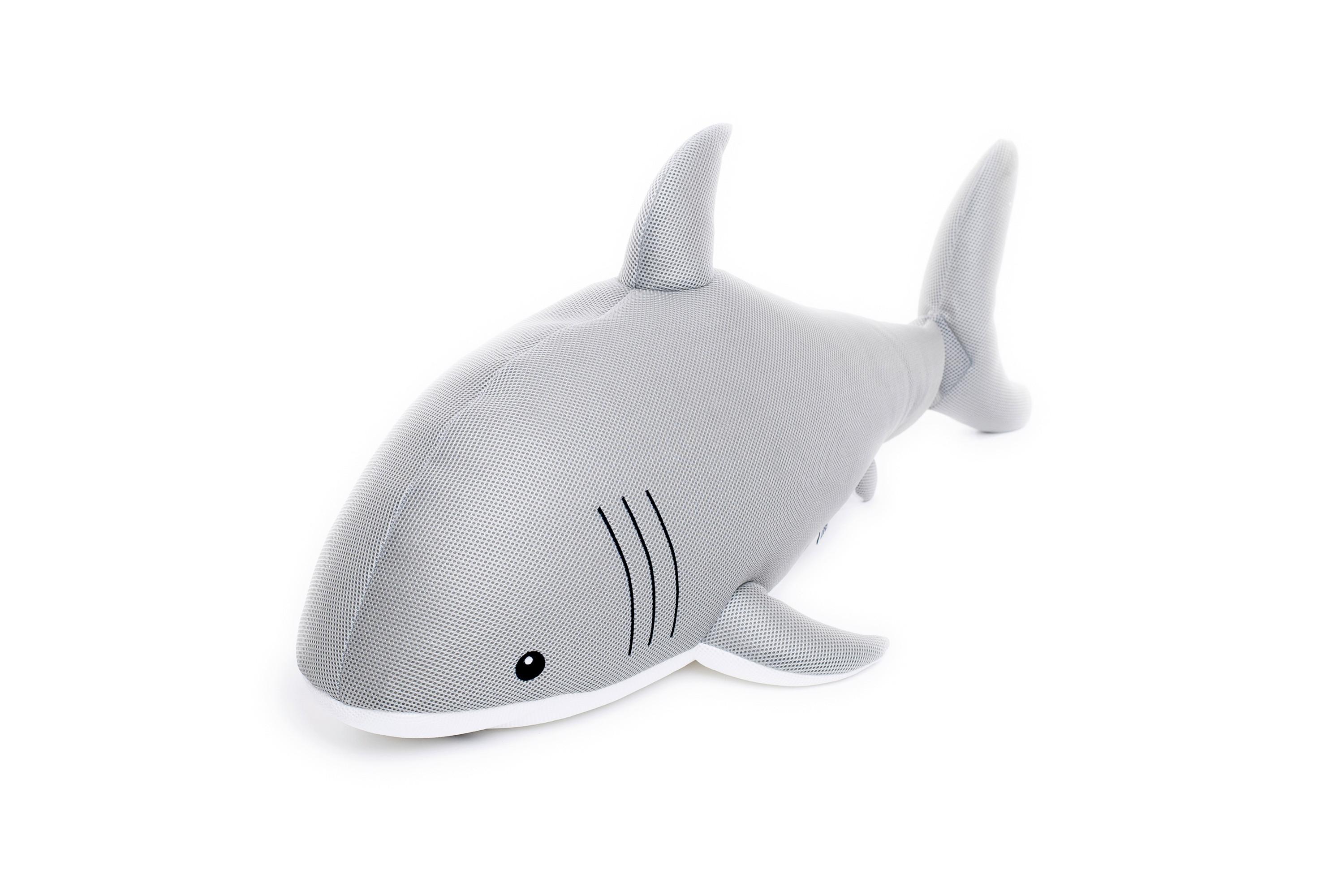 Schwimmtier Hai Grau, L/B/H: 45x111x38cm - Grau, KONVENTIONELL, Textil (45/111/38cm)