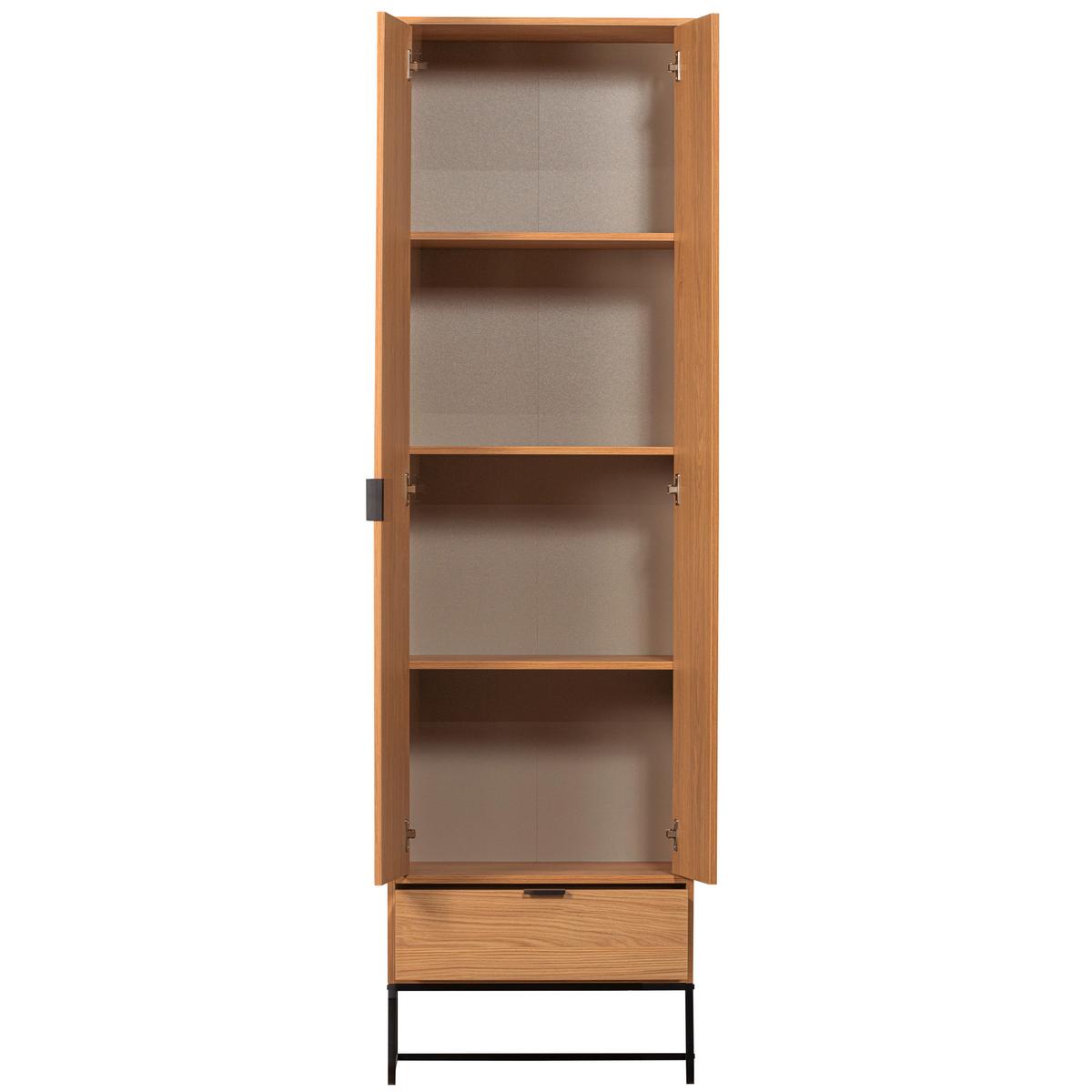 Mehrzweckschrank Silas Eichefarben B: 60 Cm - Eichefarben/Schwarz, Design, Holz (60/210/36cm) - Livetastic