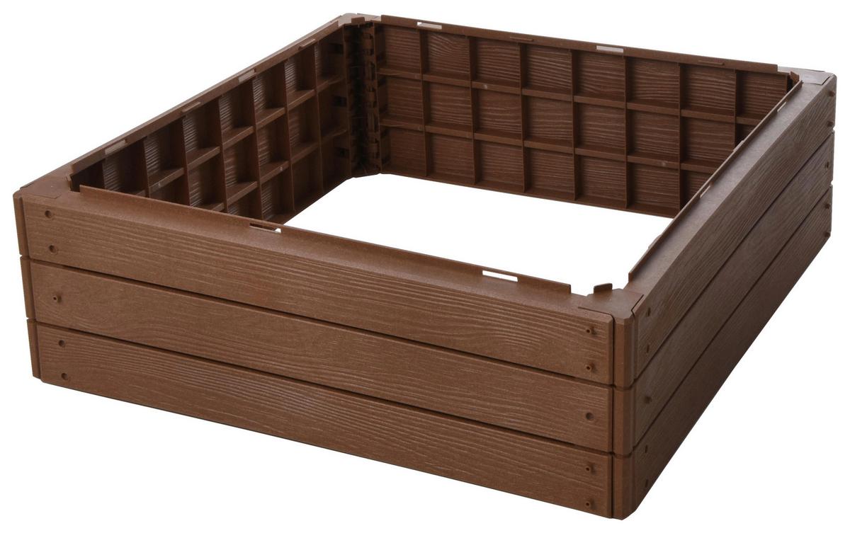 Beeteinfassung Karl - Braun, Basics, Kunststoff (75,6/75,6/25cm)