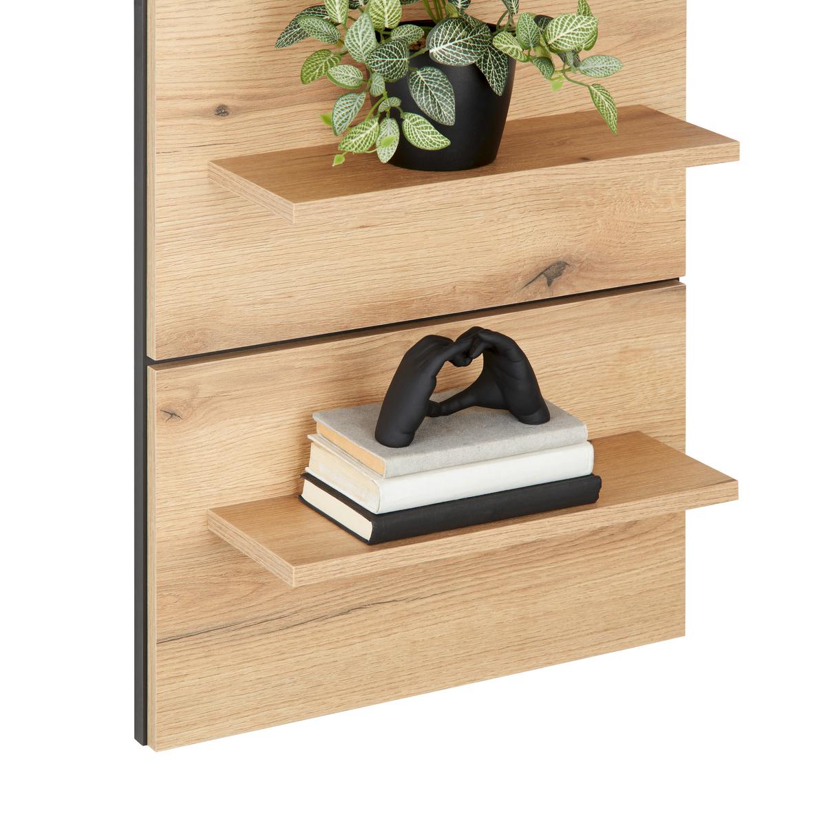 Wandpaneel Mateo - Eichefarben, MODERN, Holzwerkstoff (50/95,5/18,2cm)
