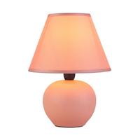 Tischlampe Cindy Rosa Mit Schnurschalter - Schwarz/Rosa, ROMANTIK / LANDHAUS, Keramik/Kunststoff (18/24cm) - James Wood
