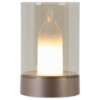 DEKORAČNÉ LED SVIETIDLO FLAMMI - biela/šampanská, Modern, kov/plast (8,5/13cm) - Mömax