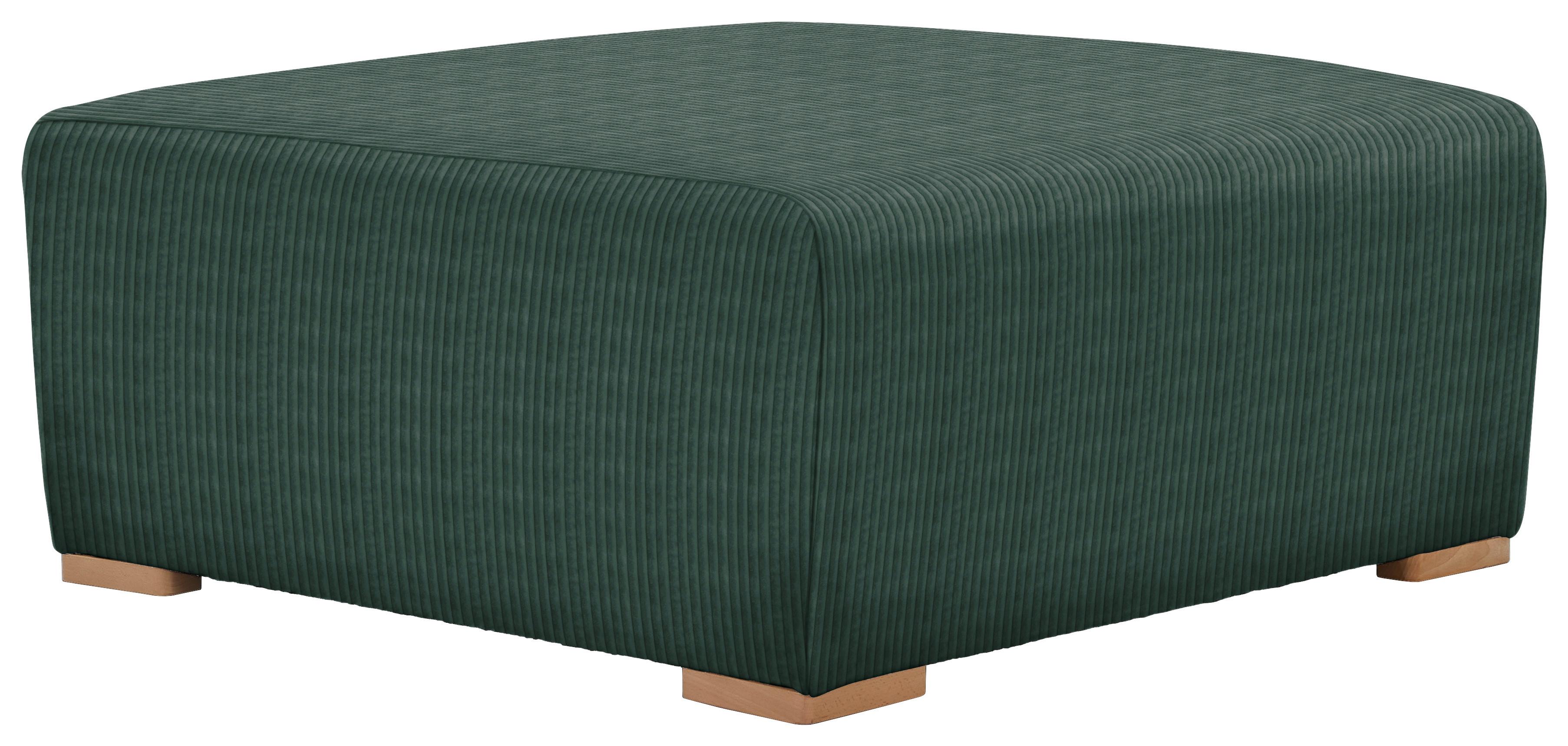 Hocker Vouge Grün BxHxT: 101x44x92 cm - Buchefarben/Grün, KONVENTIONELL, Textil (101/44/92cm) - Livetastic
