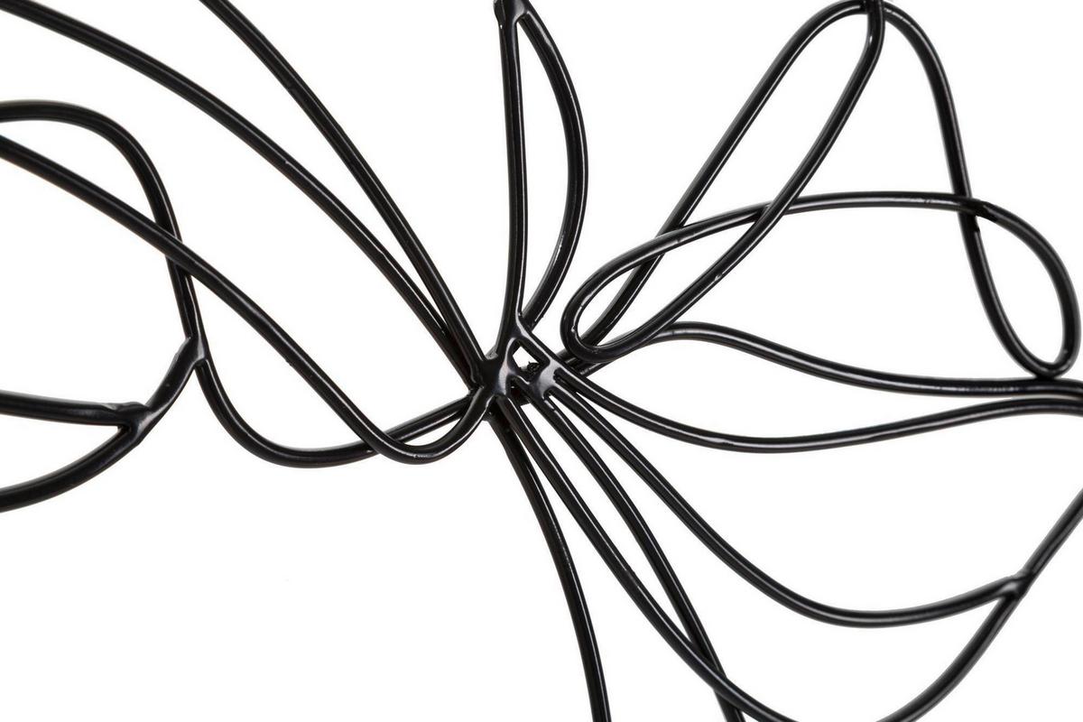 Wanddeko Face Schwarz B: 57 Cm - Schwarz, Basics, Metall (57/80/1.3cm)