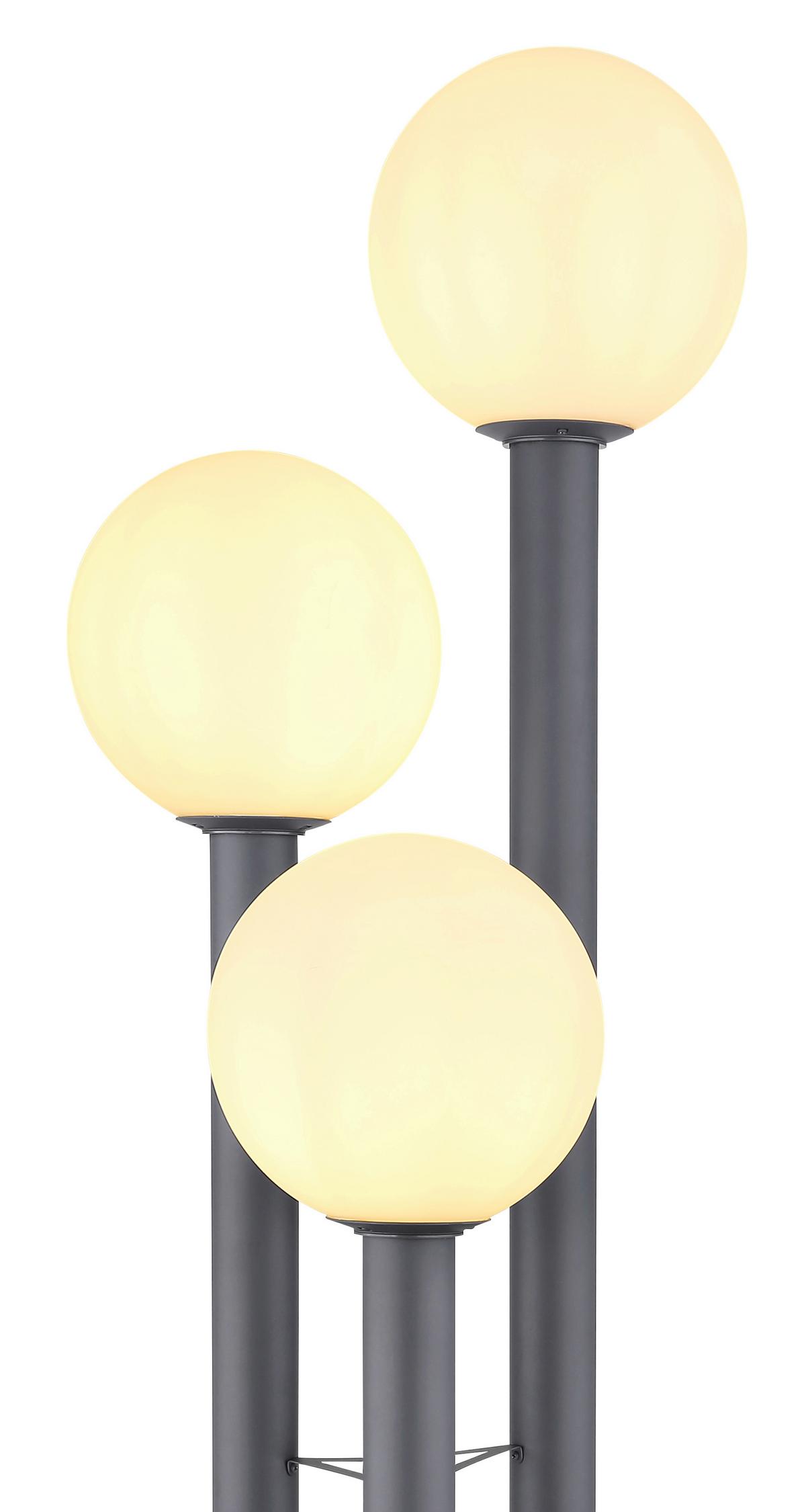 Wegeleuchte 31864-3 - Anthrazit/Opal, Basics, Glas/Metall (45/160cm) - Globo
